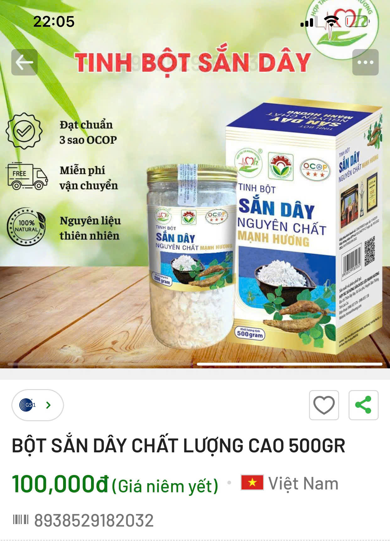 Bột sắn dây
